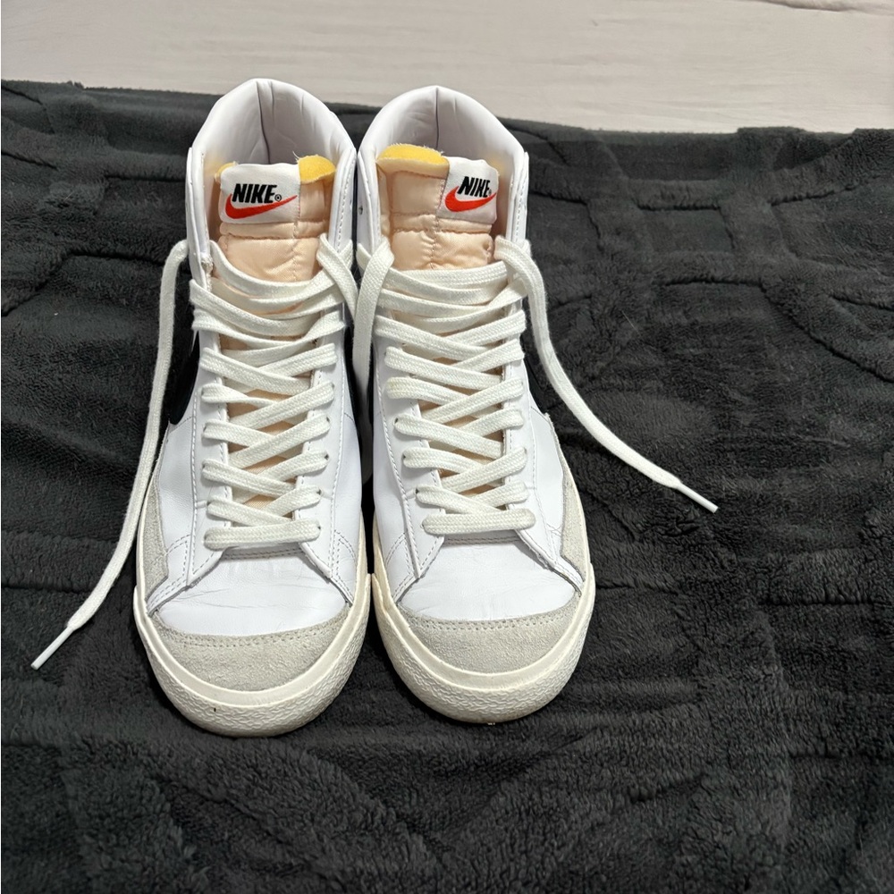 Nike High-Top Sneakers - White and Cream